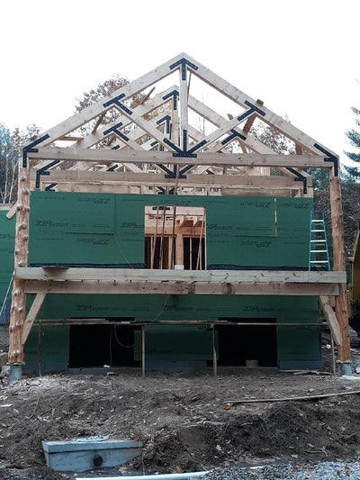 Barn Brackets used on a cabin in Maine