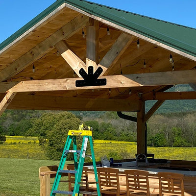 Our Fan bracket used on a pavilion in Virginia