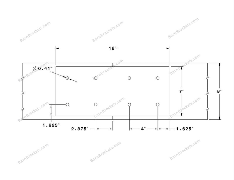 Stainless Steel Union Bracket for 8 inch Beams